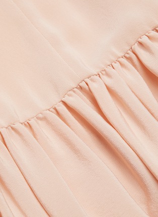 Detail View - Click To Enlarge - STELLA MCCARTNEY - Sash tie neck silk dress