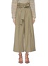 Main View - Click To Enlarge - STELLA MCCARTNEY - Belted pleated paperbag culottes