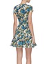 Back View - Click To Enlarge - STELLA MCCARTNEY - Monogram floral print mini peplum dress