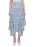 Main View - Click To Enlarge - STELLA MCCARTNEY - Floral print silk handkerchief skirt