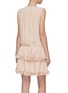 Back View - Click To Enlarge - STELLA MCCARTNEY - Tie keyhole front ruffle trim tiered sleeveless dress