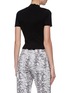 Back View - Click To Enlarge - T BY ALEXANDER WANG - Foundation' logo patch bodycon mock neck knit top