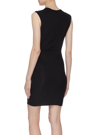 Back View - Click To Enlarge - T BY ALEXANDER WANG - Twist crepe jersey sleeveless mini dress