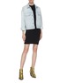 Figure View - Click To Enlarge - T BY ALEXANDER WANG - Twist crepe jersey sleeveless mini dress