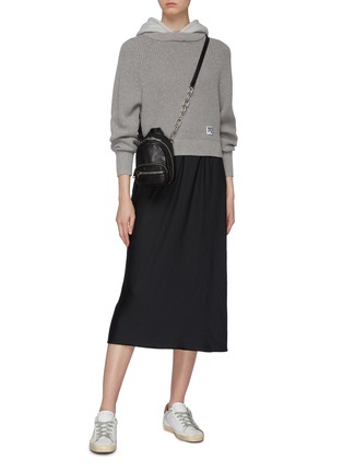 Figure View - Click To Enlarge - T BY ALEXANDER WANG - 'Wash + Go' drawstring skirt