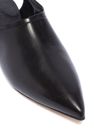 Detail View - Click To Enlarge - ALUMNAE - Leather slingback skimmer flats