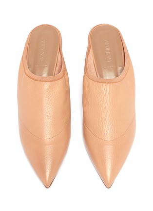 Detail View - Click To Enlarge - ALUMNAE - Cone heel leather mules