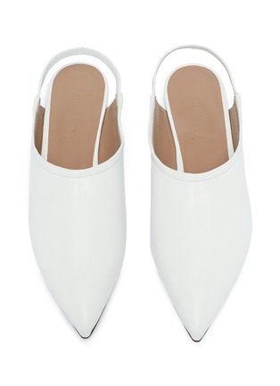 Detail View - Click To Enlarge - ALUMNAE - Leather slingback skimmer flats