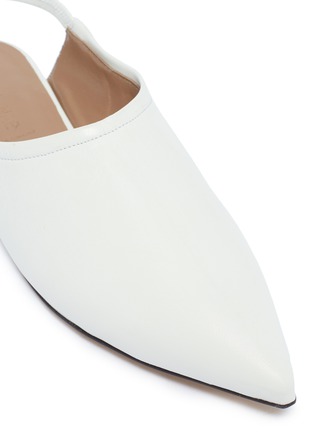 Detail View - Click To Enlarge - ALUMNAE - Leather slingback skimmer flats
