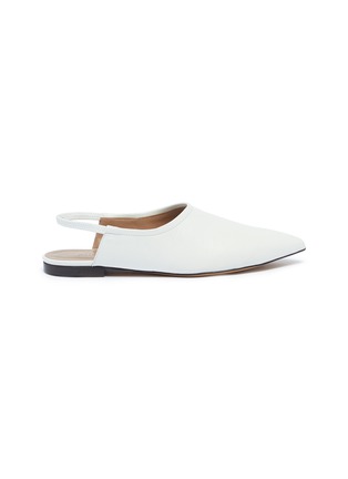 Main View - Click To Enlarge - ALUMNAE - Leather slingback skimmer flats