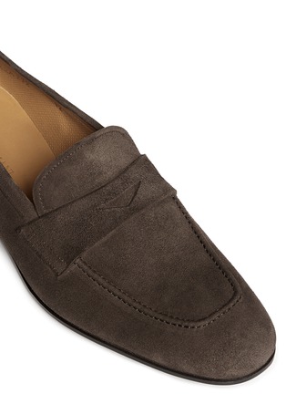 Detail View - Click To Enlarge - GIORGIO ARMANI SHOES - Suede penny loafers
