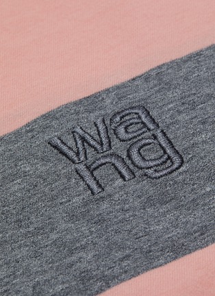  - T BY ALEXANDER WANG - 'Wash + Go' logo embroidered stripe T-shirt