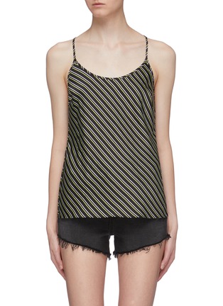 Main View - Click To Enlarge - T BY ALEXANDER WANG - 'Wash + Go' stripe racerback camisole top