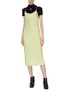 Figure View - Click To Enlarge - T BY ALEXANDER WANG - 'Wash + Go' cross back satin slip dress