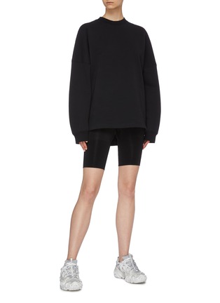 Figure View - Click To Enlarge - T BY ALEXANDER WANG - 'Wash + Go' logo print back oversized sweatshirt