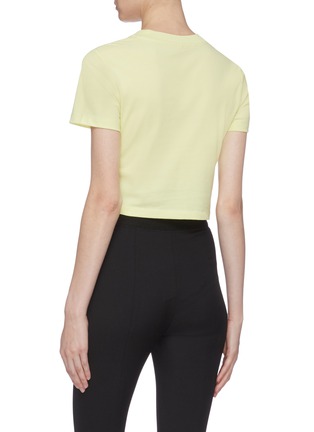 Back View - Click To Enlarge - T BY ALEXANDER WANG - 'Wash + Go' ruched cropped top