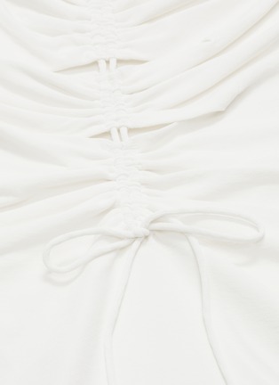 Detail View - Click To Enlarge - T BY ALEXANDER WANG - Cutout ruched sleeveless dress
