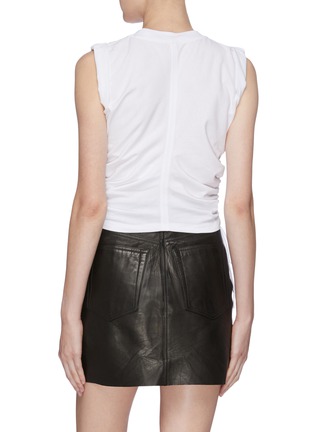 Back View - Click To Enlarge - T BY ALEXANDER WANG - 'Wash + Go' ruched side cropped sleeveless top