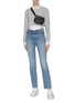 Figure View - Click To Enlarge - T BY ALEXANDER WANG - 'Wash + Go' stripe cropped long sleeve T-shirt