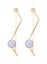 Main View - Click To Enlarge - OLIVIA YAO - 'Fliegt' lace agate magent angular bar earrings