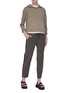 Figure View - Click To Enlarge - JAMES PERSE - 'Vintage' cropped Supima®Cotton hoodie
