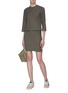 Figure View - Click To Enlarge - JAMES PERSE - Ruched panelled dress