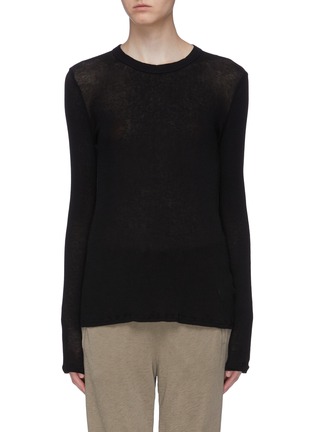 Main View - Click To Enlarge - JAMES PERSE - Cotton-cashmere ribbed long sleeve T-shirt
