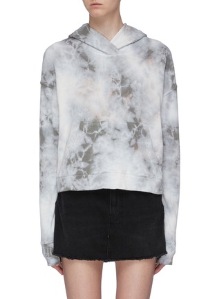 Main View - Click To Enlarge - JAMES PERSE - 'Vintage' tie-dye cropped Supima®Cotton hoodie