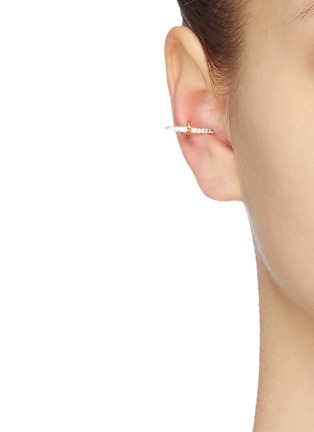 Figure View - Click To Enlarge - HEFANG - 'Rainbow' cubic zirconia single ear cuff