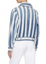 Back View - Click To Enlarge - CURRENT/ELLIOTT - 'The Sammy' stripe folded shoulder denim jacket