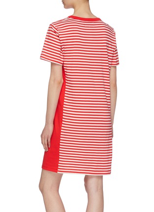 Back View - Click To Enlarge - CURRENT/ELLIOTT - 'Beatnik' colourblock panel stripe T-shirt dress
