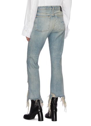 Back View - Click To Enlarge - R13 - 'Spiral Kick' shredded cuff jeans