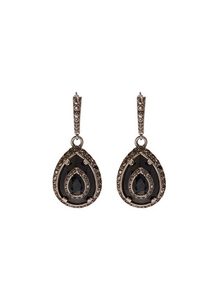 Main View - Click To Enlarge - ALEXANDER MCQUEEN - Glass crystal small teardrop earrings