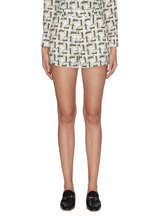 Main View - Click To Enlarge - EQUIPMENT - 'Jeannine' geometric print linen shorts