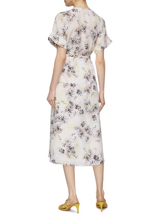 Back View - Click To Enlarge - EQUIPMENT - 'Tavine' floral print silk crepe wrap dress