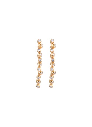 Main View - Click To Enlarge - SARAH & SEBASTIAN - 'Eden' diamond 9k yellow gold drop earrings