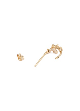 Detail View - Click To Enlarge - SARAH & SEBASTIAN - 'Tiny Cluster' diamond 9k yellow gold hoop earrings