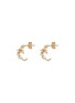 Main View - Click To Enlarge - SARAH & SEBASTIAN - 'Tiny Cluster' diamond 9k yellow gold hoop earrings