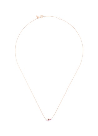 Main View - Click To Enlarge - SARAH & SEBASTIAN - 'Cluster' diamond sapphire 10k yellow gold pendant necklace