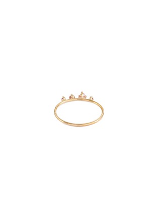 Detail View - Click To Enlarge - SARAH & SEBASTIAN - 'Petite' sapphire pearl 9k yellow gold ring