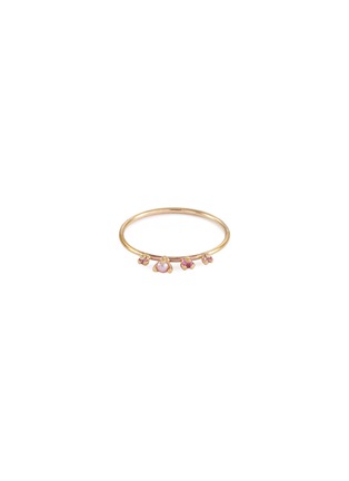 Main View - Click To Enlarge - SARAH & SEBASTIAN - 'Petite' sapphire pearl 9k yellow gold ring