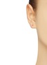 Figure View - Click To Enlarge - SARAH & SEBASTIAN - 'Petite' sapphire pearl 9k yellow gold stud earrings
