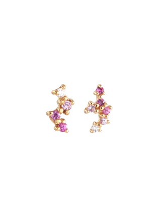Main View - Click To Enlarge - SARAH & SEBASTIAN - 'Tiny Cluster' diamond sapphire stud earrings