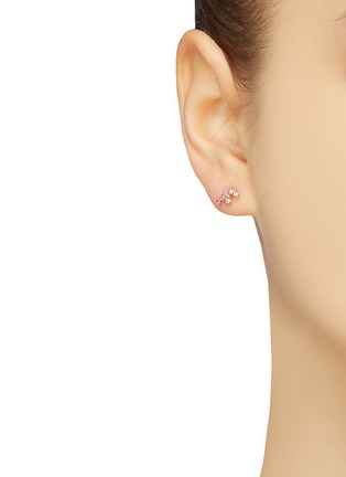 Figure View - Click To Enlarge - SARAH & SEBASTIAN - 'Tiny Cluster' diamond sapphire stud earrings