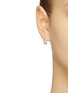 Figure View - Click To Enlarge - SARAH & SEBASTIAN - 'Phoebe Perle' 9k yellow gold hoop earrings