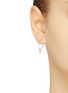 Figure View - Click To Enlarge - SARAH & SEBASTIAN - 'Thorn' drop 9k yellow gold wire hoop single earring
