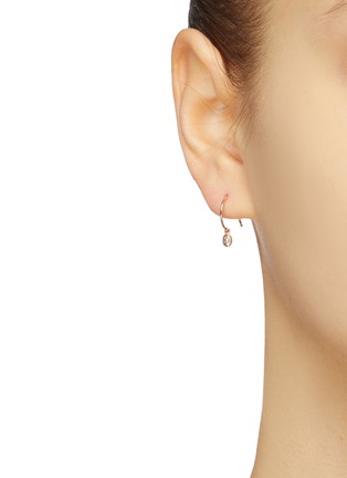 Figure View - Click To Enlarge - SARAH & SEBASTIAN - 'Orbit' caged pearl hoop earrings