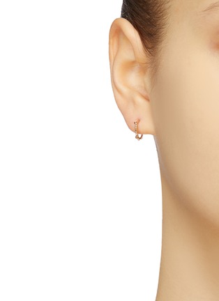 Figure View - Click To Enlarge - SARAH & SEBASTIAN - 'Rose' 9k yellow gold hoop earrings
