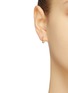 Figure View - Click To Enlarge - SARAH & SEBASTIAN - 'Rose' 9k yellow gold hoop earrings