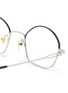 Detail View - Click To Enlarge - STEPHANE + CHRISTIAN - 'Tok' contrast browline metal angular round optical glasses
